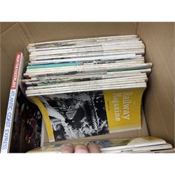 Two boxes of railway books, to include West Country Railway History, Linton and Barnstable Railway,  The King's Cross Story, Railway Photographer etc