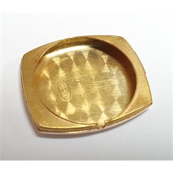Rolco Rolex 9ct gold gentleman's rectangular wristwatch, Glasgow import marks 1928, Poinçon de Maître hammerhead, number 136, back case stamped 114279 915