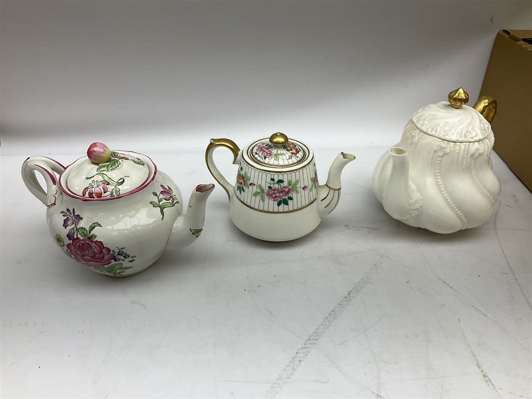 Collection of teapots and other ceramics, to include Copeland Spode