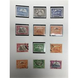 Aden King George VI and later stamps, including 1939-44 used values to five Rs etc and Ascension King George V and later stamps, including KGVI 1937 unused values to ten shillings etc, housed on pages