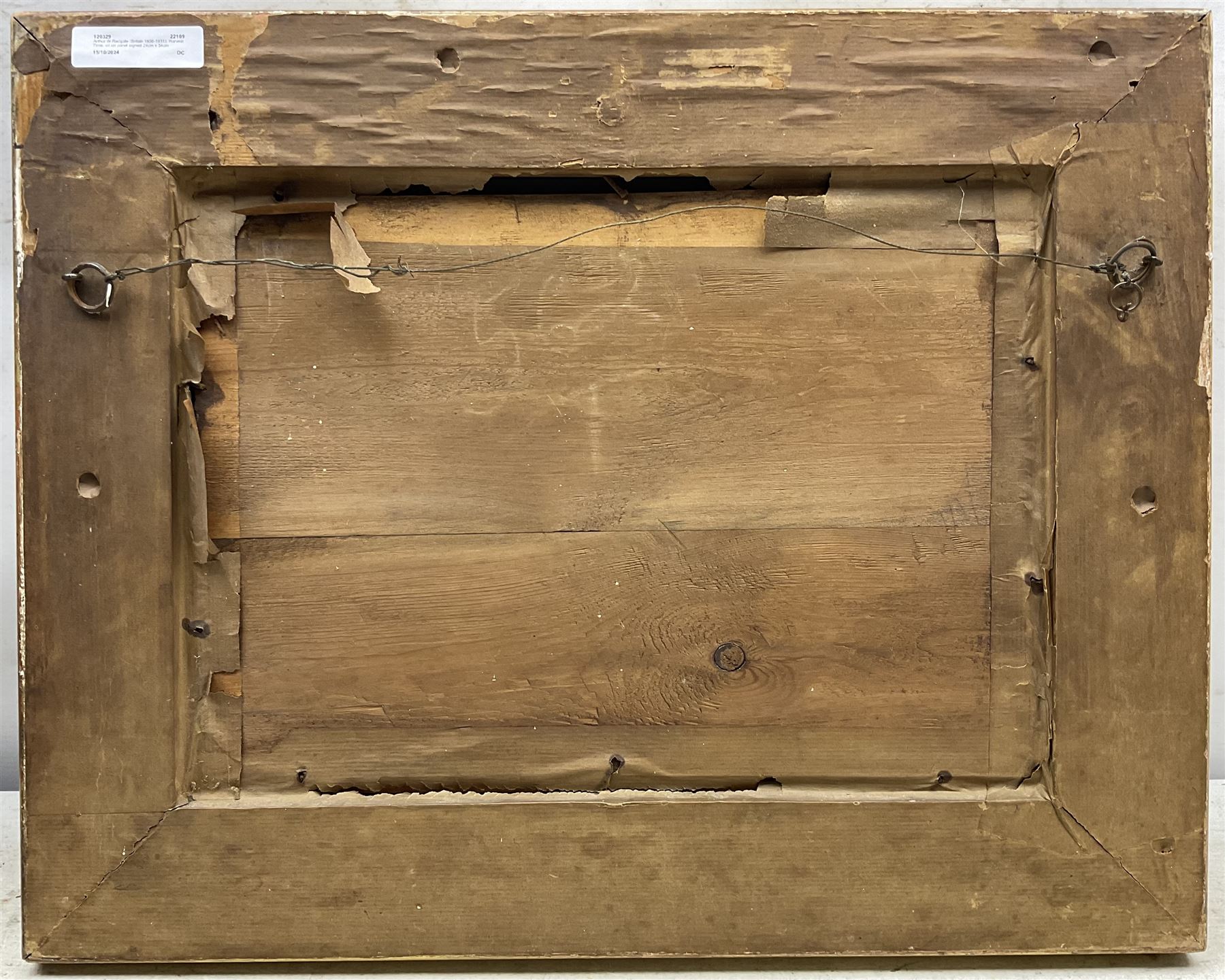 Arthur William Redgate (British 1856-1931): Harvest Time, oil on panel signed 24cm x 34cm