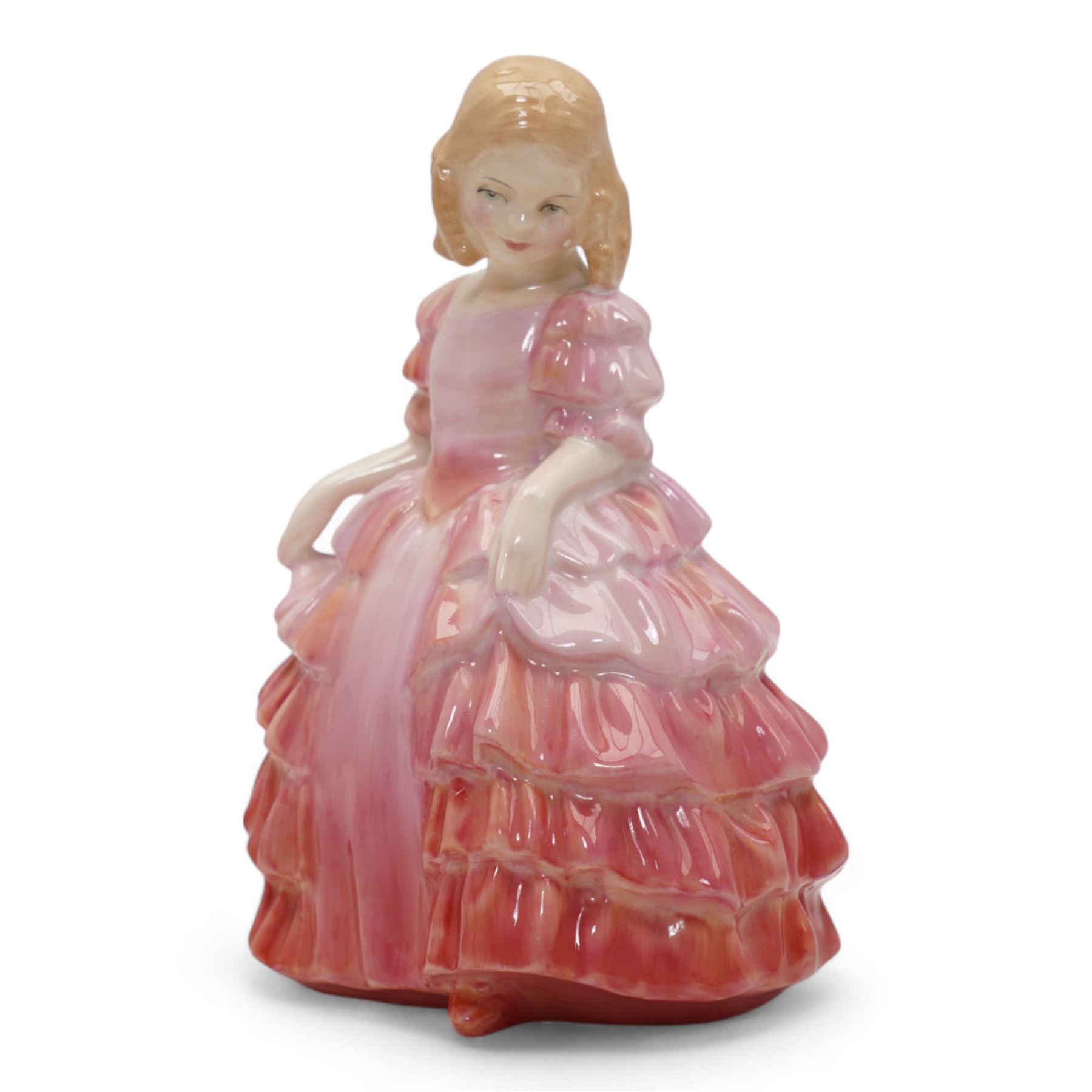 Five Royal Doulton figures comprising 'Rose', 'Dinky Do', 'Bo Peep', 'Cookie' and 'Babie', together with a Royal Worcester figure 'Mischief' modelled by F.G. Doughty (6)