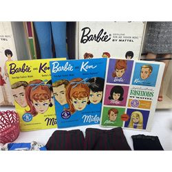 Two 1960s Mattel Barbie fashion dolls - 'Ski Queen' and 'Career Girl'; each in original decorative box with paperwork; and a quantity of Mattel and other fashion doll clothing
