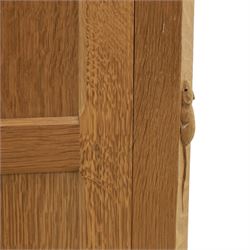 Mouseman - adzed oak dresser, fitted with six drawer and two cupboards, with carved mouse signature, by the workshop of Robert Thompson of Kilburn