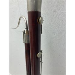 Schreiber & Sohne four-piece bassoon, serial no.9614; in fitted case with two crooks.