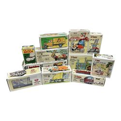 Kovap - eleven tinplate models to include Tractor and Trailer, Road Roller 1927, Moving Moneybox 1924, Hawkeye type B 1924, Boy on a Tricycle; all in original boxes 