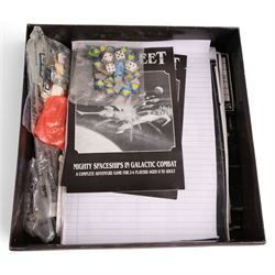 Games Workshop Space Fleet, classic space battle game, with painted figures, board and instructions, in two boxes