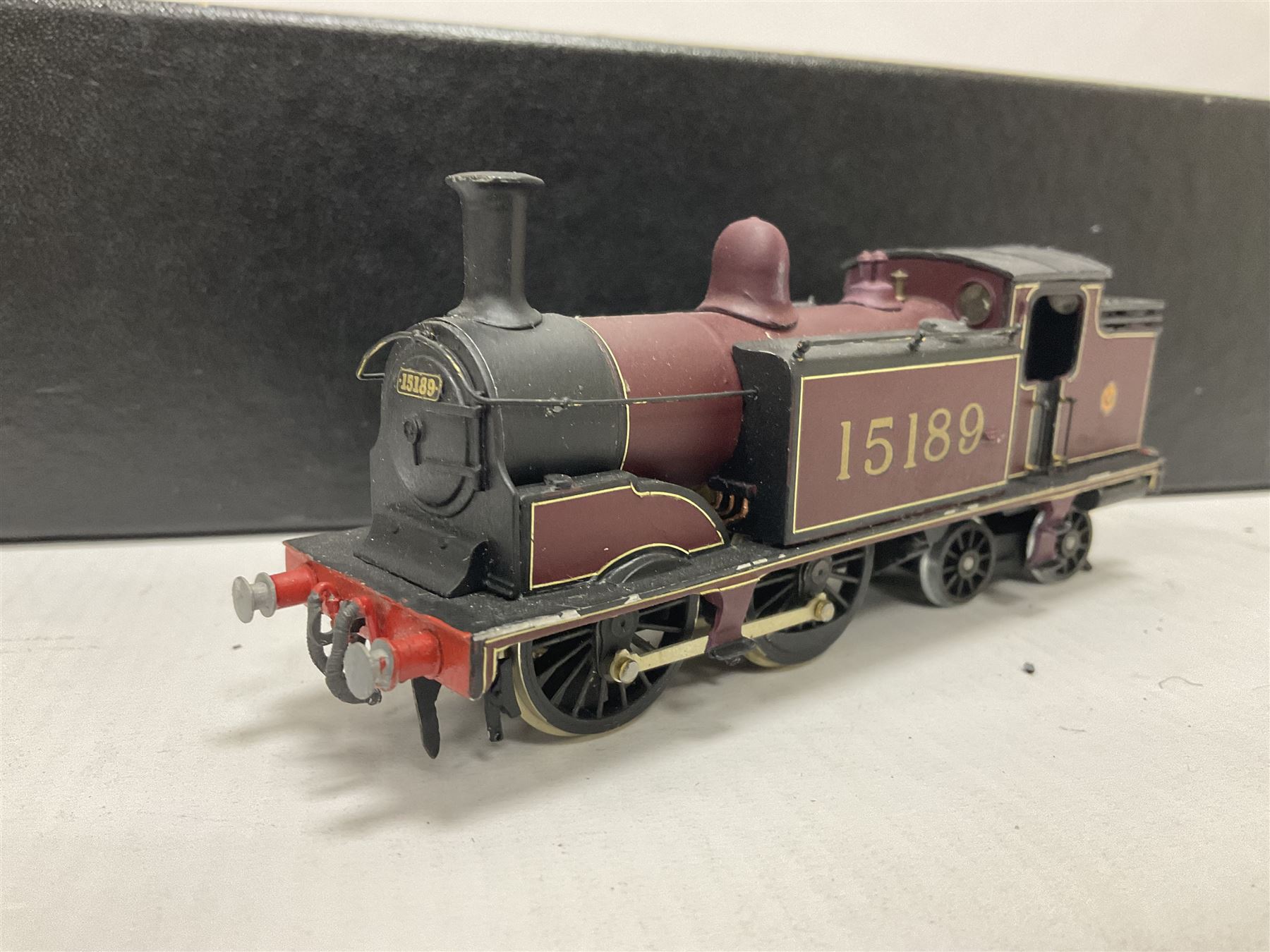 DJH Models - two kit built ‘00’ gauge models comprising K8 CR LMS BR Class 439 0-4-4T no.15189 locomotive in crimson and HR/LMS Jones Goods 4-6-0 no.103 locomotive and tender in HR green; in original boxes 