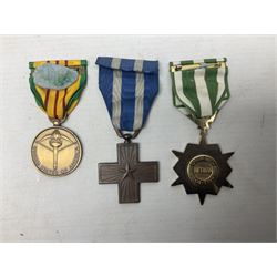 Seven worldwide medals - Austro-Hungarian Kaiser Franz Joseph Jubilee Medal 1848-98; Liberation of Kuwait; Italian War merit Cross 'Vitt Emm III Merito De Guerra'; silver shooting medal 1928-33; two Vietnam medals; and another; all with ribbons (7)