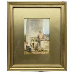 Henry Barlow Carter (British 1804-1868): 'Bishophill Junior York', watercolour unsigned, titled attributed and dated 1860 on John Linn of Scarborough label verso 19cm x 14cm