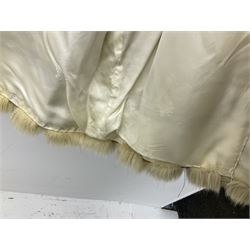White Arctic Fox fur coat with loop fasteners 