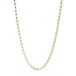 9ct gold belcher link necklace, hallmarked, approx 12.1gm