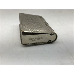 Edwardian silver plated combination vesta case and stamp holder in the form of a book, by CEB & Co, Reg. 387671, L5cm