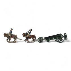French CBG Lucotte Caisson Gribeauval with four horse drawn caisson, L30cm
