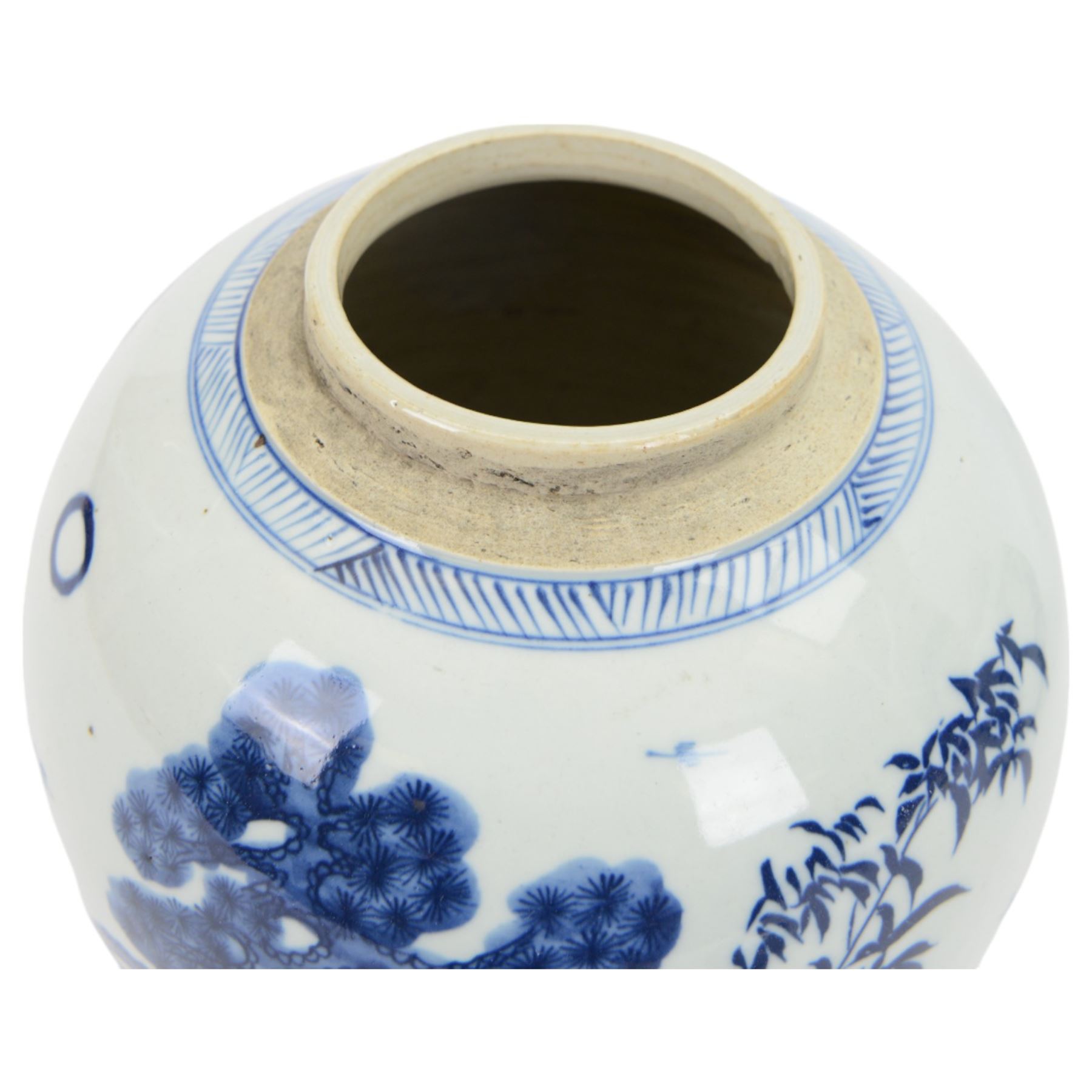 Blue & White Porcelain Ginger Jar - Bamboo & Prunus