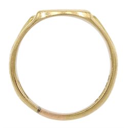9ct gold signet ring with engraved R S initials, hallmarked