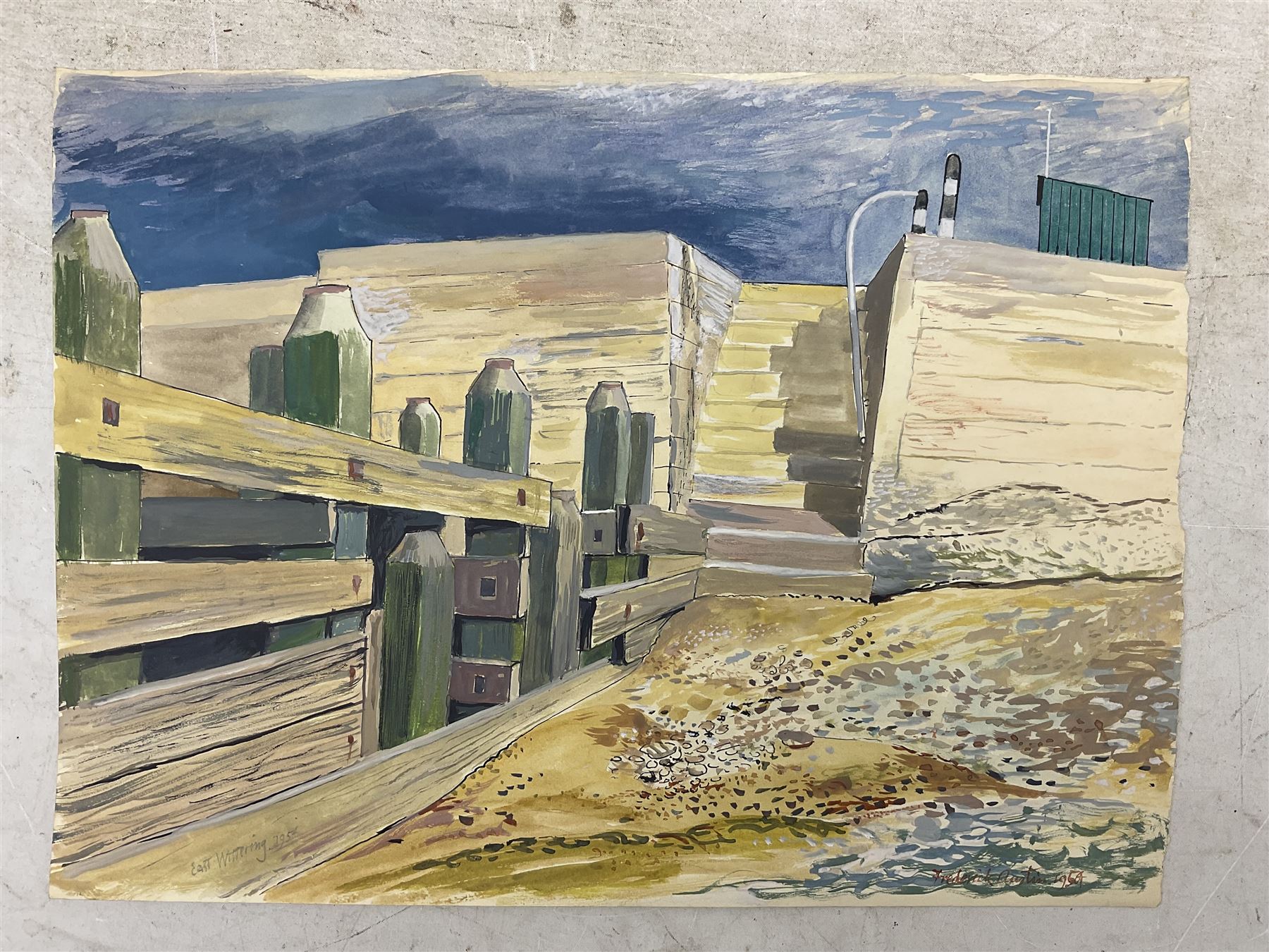 Frederick George Austin (British 1902-1990): 'East Wittering - Sussex', watercolour signed titled and dated 1954, 28cm x 38cm (unframed)
Provenance: direct from the granddaughter of the artist