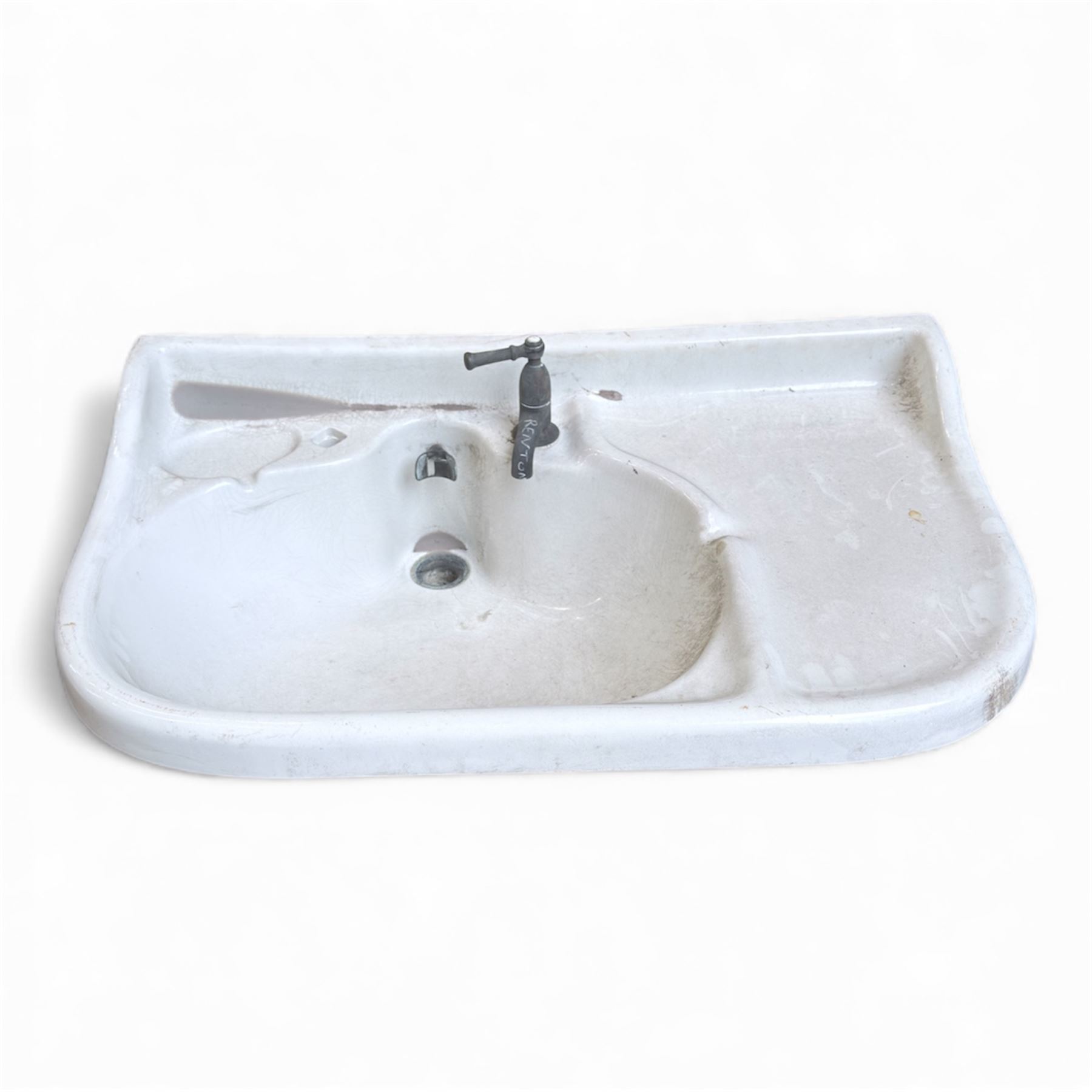 Collection of three sinks - one Belfast Sink plus two handwash sinks with two pedestals