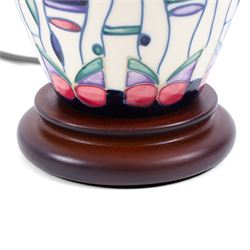 Moorcroft Tribute To Charles Rennie Mackintosh lamp , H42cm