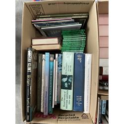 Extremely large collection of reference books on painting and decorative art, to include artist’s monographs, exhibition catalogues, Graves Royal Academy Exhibitors, Paintings in Public Ownership, artist dictionaries, etc (13 boxes) 
Notes: COLLECTION FROM DUGGLEBY STORAGE, GREAT HILL, EASTFIELD, SCARBOROUGH, YO11 3TX
