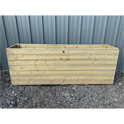 Large Ruby rectangular tanalised timber planter  - THIS LOT IS TO BE COLLECTED BY APPOINTMENT FROM DUGGLEBY STORAGE, GREAT HILL, EASTFIELD, SCARBOROUGH, YO11 3TX