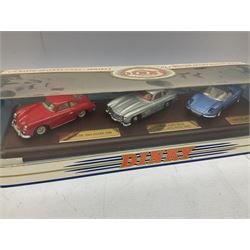 Dinky - Road Grader No.963; with blister box; Majorette Fire Engine No.3096; in window box; seven Matchbox 'Dinky Collection' die-cast models; all boxed; and American Popular Imports Inc. moulded resin fire engine; boxed (10)