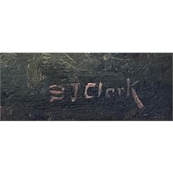 Samuel Joseph Clark (British 1834-1912): Sheep in Landscape, oil on canvas signed 29cm x 38cm