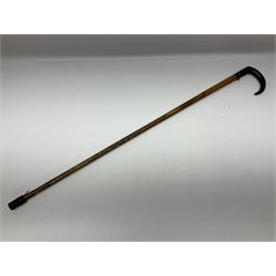 Late 19th/early 20th century 7mm walking stick gun with cane shrouded 63.5cm(25