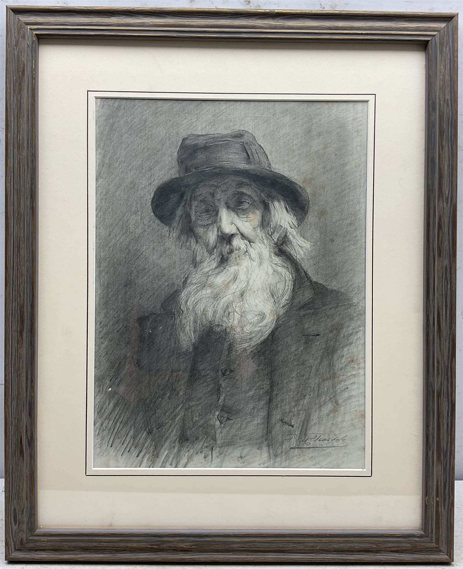 Percy Morton Teasdale (Staithes Group 1870-1961): Bearded Gentleman, pencil signed 36cm x 26cm 
Provenance: from the estate of Robin Hoods' Bay artist John Harold Wood whose sister was married to Teasdale.