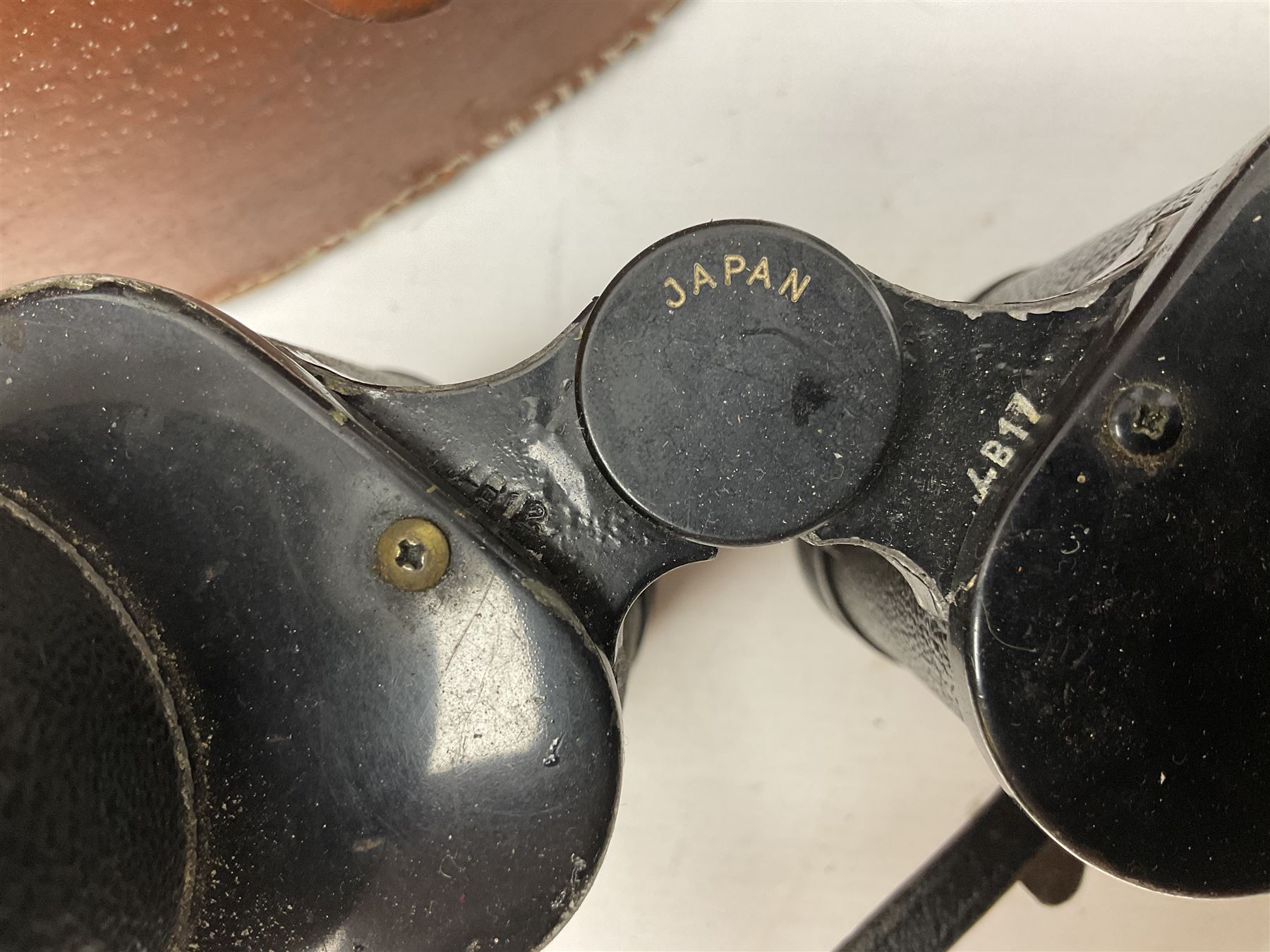 Pair of Lemaire Fabi of Paris mother of pearl opera glasses, together with Ajax 10 x 50 Ajax binoculars, four wooden planes, mining lamp and clay pipe 