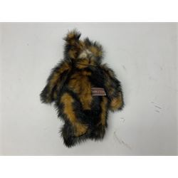 Seven Charlie Bears, comprising limited edition Anniversary Cheesecake SJ5471, designed by Isabelle lee, 431/500, Nuala CB185169, Liddy CB161648A, Philomena CB151592, and AJ CB171784B, each designed by Isabelle Lee, plus Shenanigans CB205243O, and another example lacking tag 