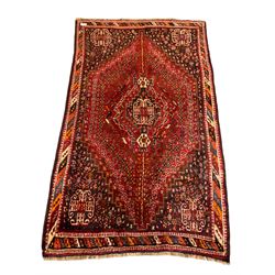 Persian red ground rug carpet, central d