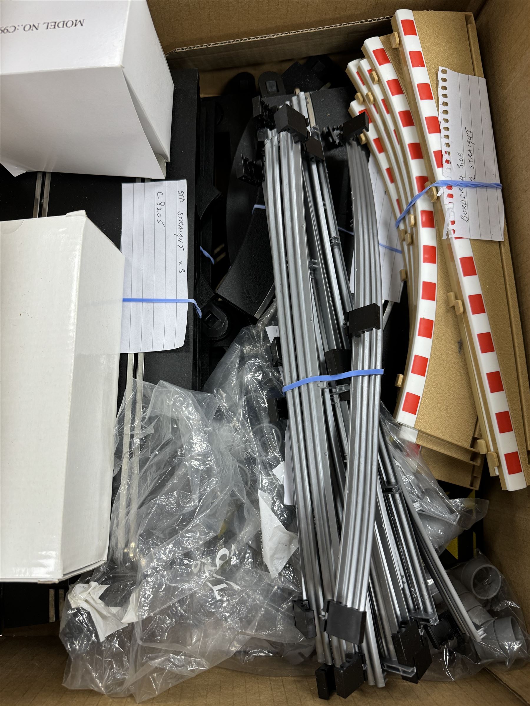 Quantity of Scalextric, including various sets; Digital Driver, Nissan Championship, Moto GP1, App Race control set and a collection of track and other accessories as per list