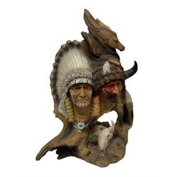 Neil J Rose 'Earth Brothers' figure of Native Americans