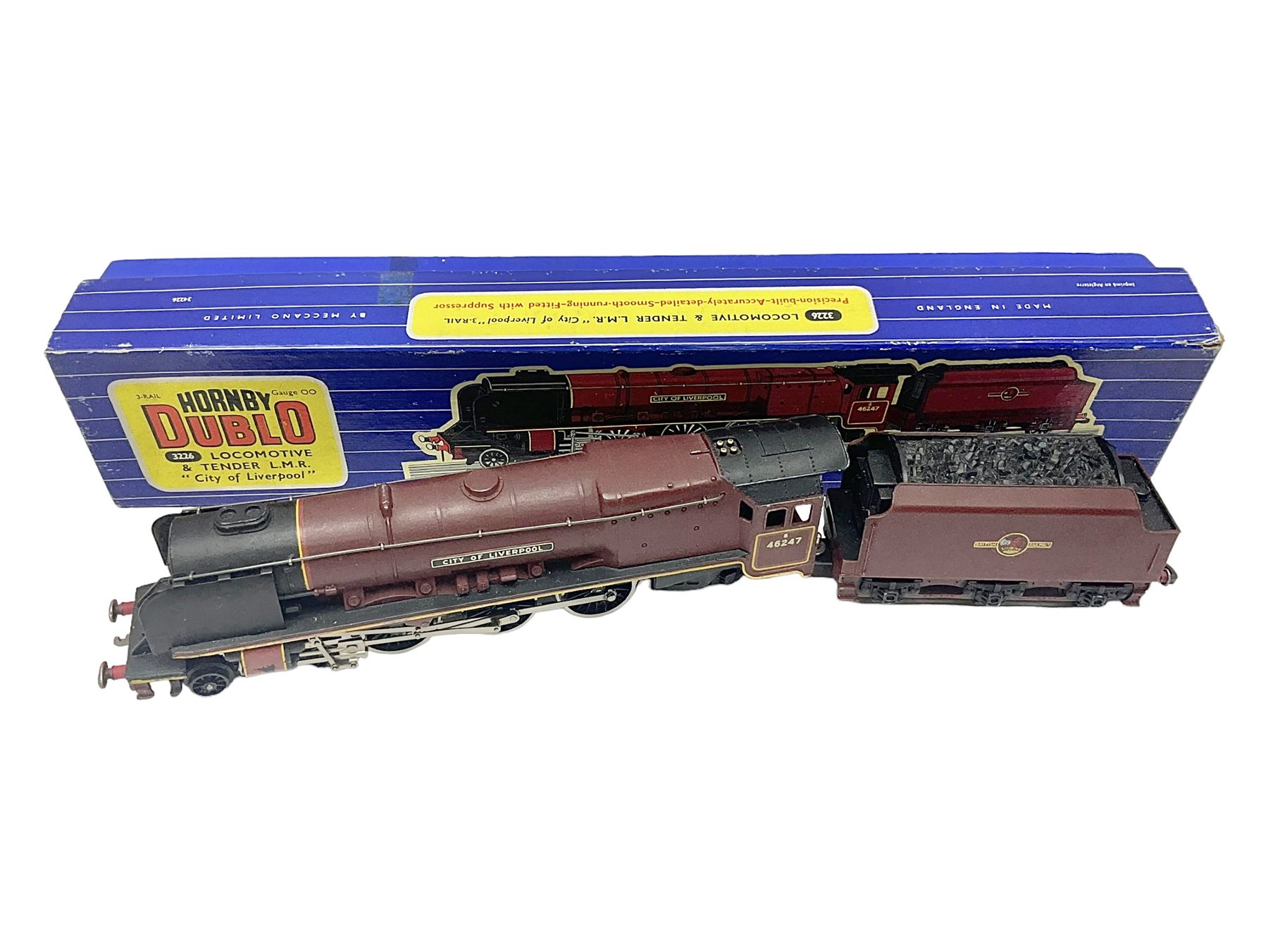 Hornby Dublo - 3-rail Duchess Class 4-6-2 locomotive 'City of Liverpool' No.46247 in BR maroon; in original box with instructions
