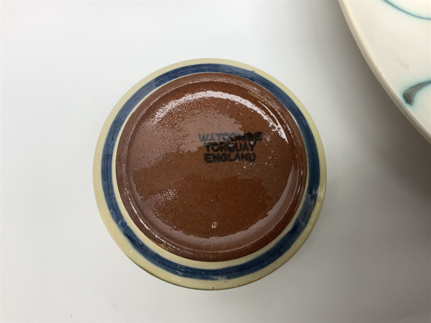  Collection of motto ware to include Torquay examples, together with Gouda vase and dish etc (9)