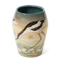 Sally Tuffin for Dennis China Works Avocet vase, painted and impressed marks to base, H16cm