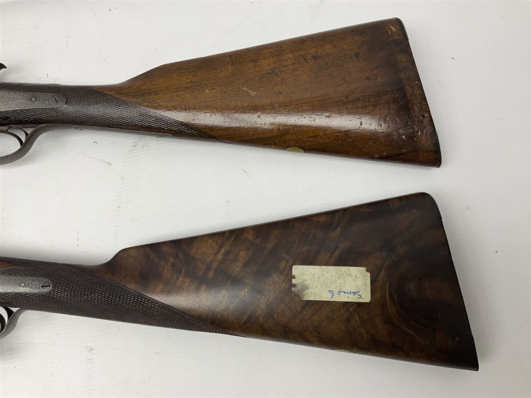 SHOTGUN CERTIFICATE REQUIRED - 19th century John Adams of London 12-bore double barrel side-by-side hammer gun with screw under-lever opening, 76cm (30
