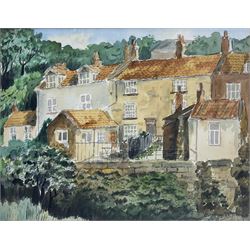 Jack Rigg (British 1927-2023): Cottages at Robin Hood's Bay, watercolour signed 36cm x 46cm
