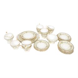 Aynsley Henley pattern part tea service, including sandwich plates, milk jug, sugar bowl, ...