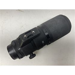 Nikon 'ED AF Micro Nikkor 200mm 1:4D' lens, Tamron 'SP Di AF 180mm 1;3.5 Macro1:1' lens, serial no 501075 and Tamron 'AF 70-300mm 1:4-5.6 Tele-Macro (1:2) ' lens, serial no 305906  