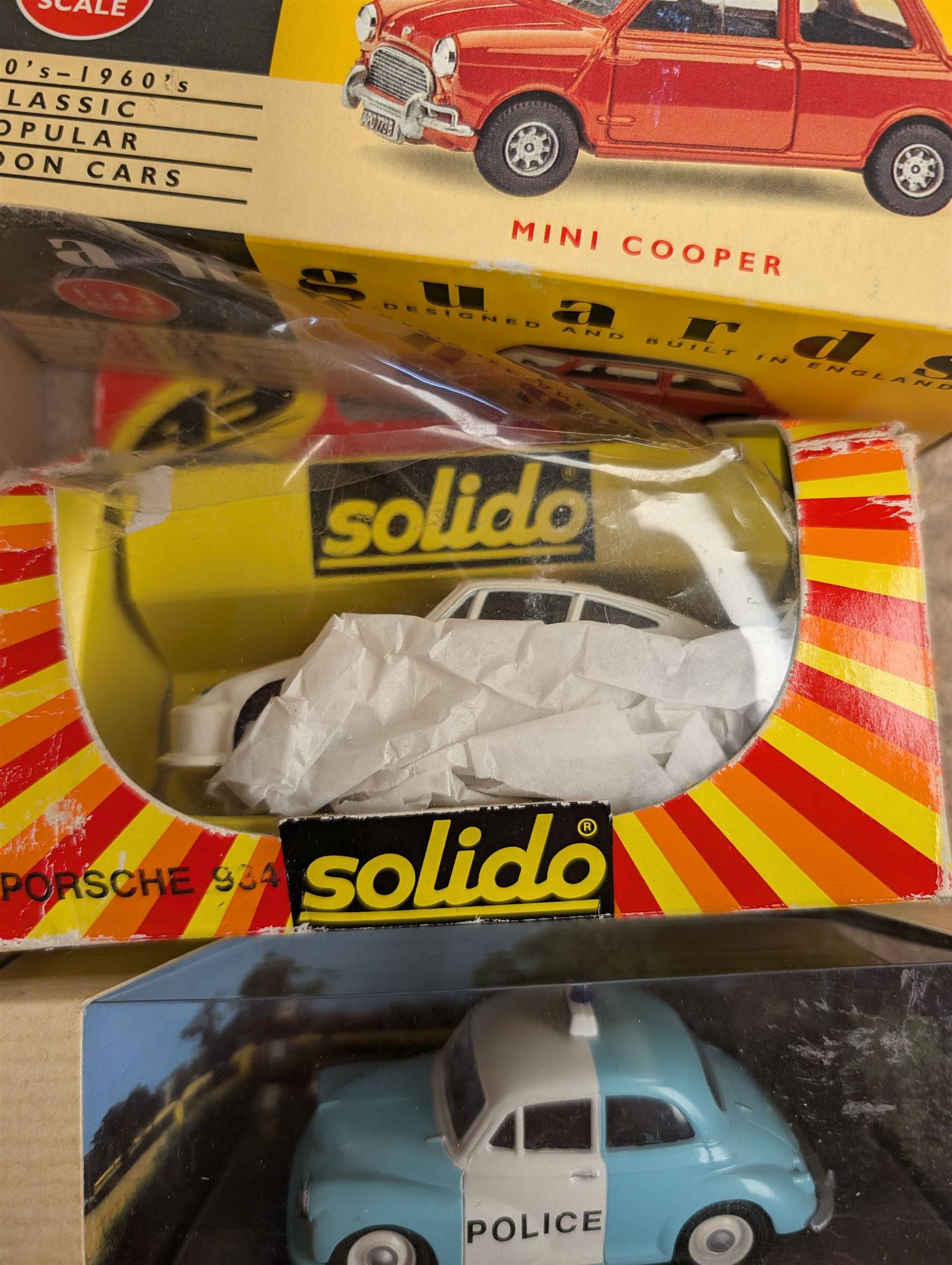 Collection of diecast model vehicles, including Corgi, Vanguards, Solido and LLedo examples