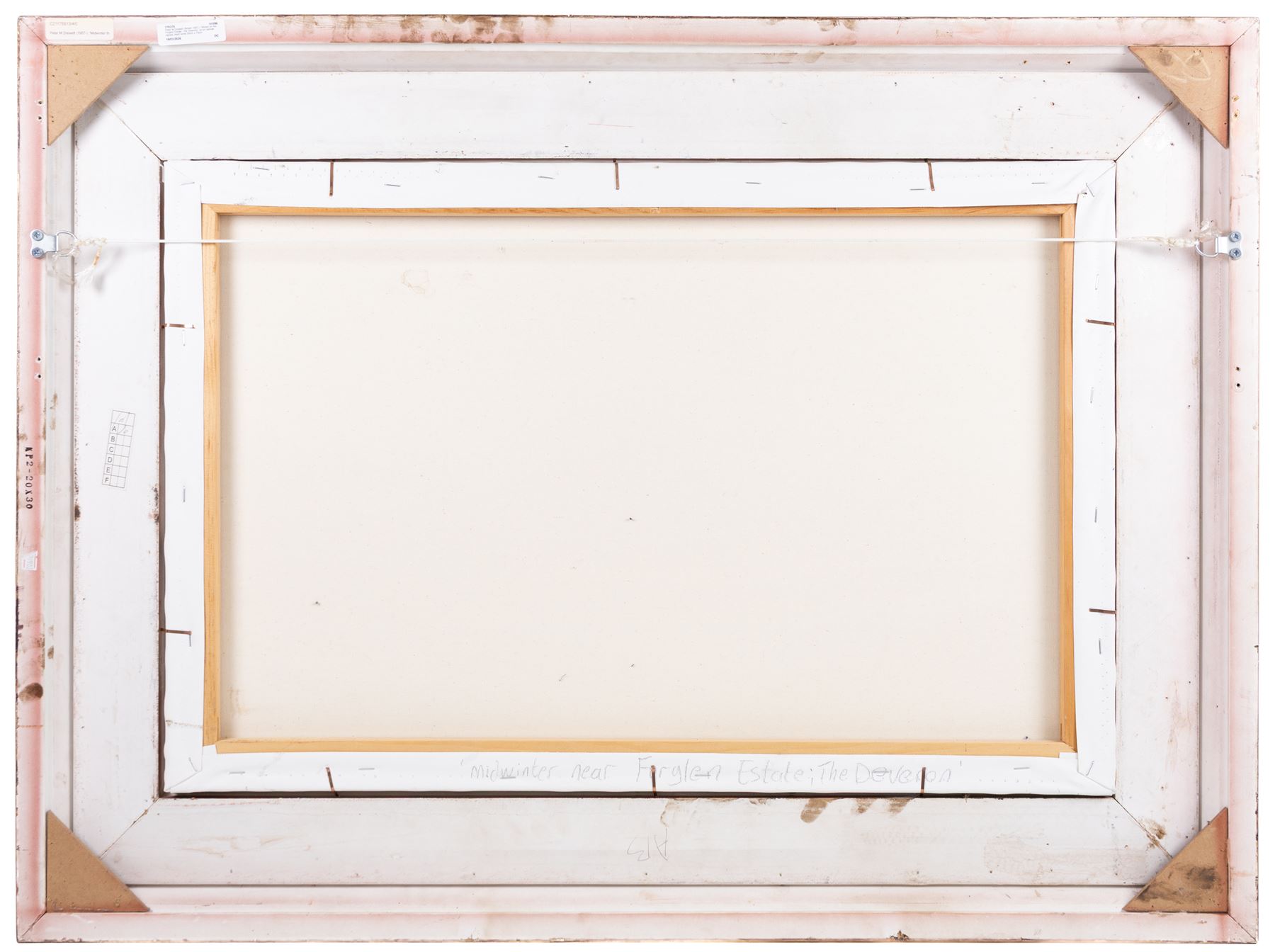 Peter M Drewett (British 1957-): 'Winter on the Forglen Estate - the Deveron', oil on canvas signed, titled verso 50cm x 75cm