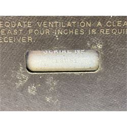 1950s Pye Type P43 cabinet radio in cream Bakelite case with orange knobs, W30cm H22cm D16cm, together with Ever Ready Sky Queen portable radio, Ekco portable radio in red case, Boxed Bush Special Edition 2002 Queens Golden Jubilee radio, Hacker Herald VHS radio (5)