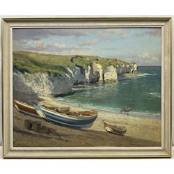 Walter Goodin (British 1907-1992): North Landing Flamborough, oil on board signed 60cm x 74.5cm