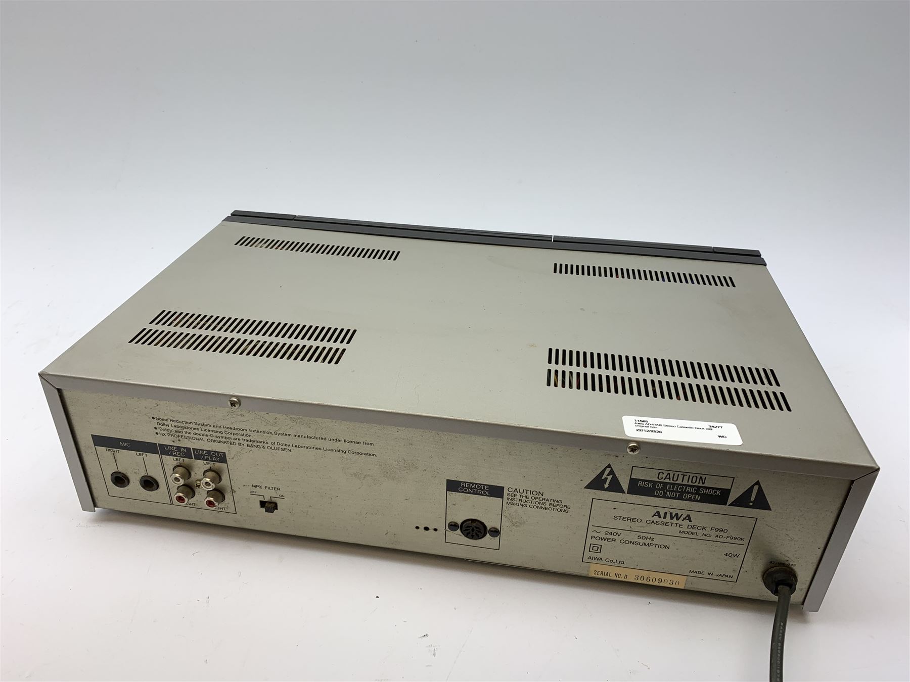 Aiwa AD-F990 Stereo Cassette Deck with original box