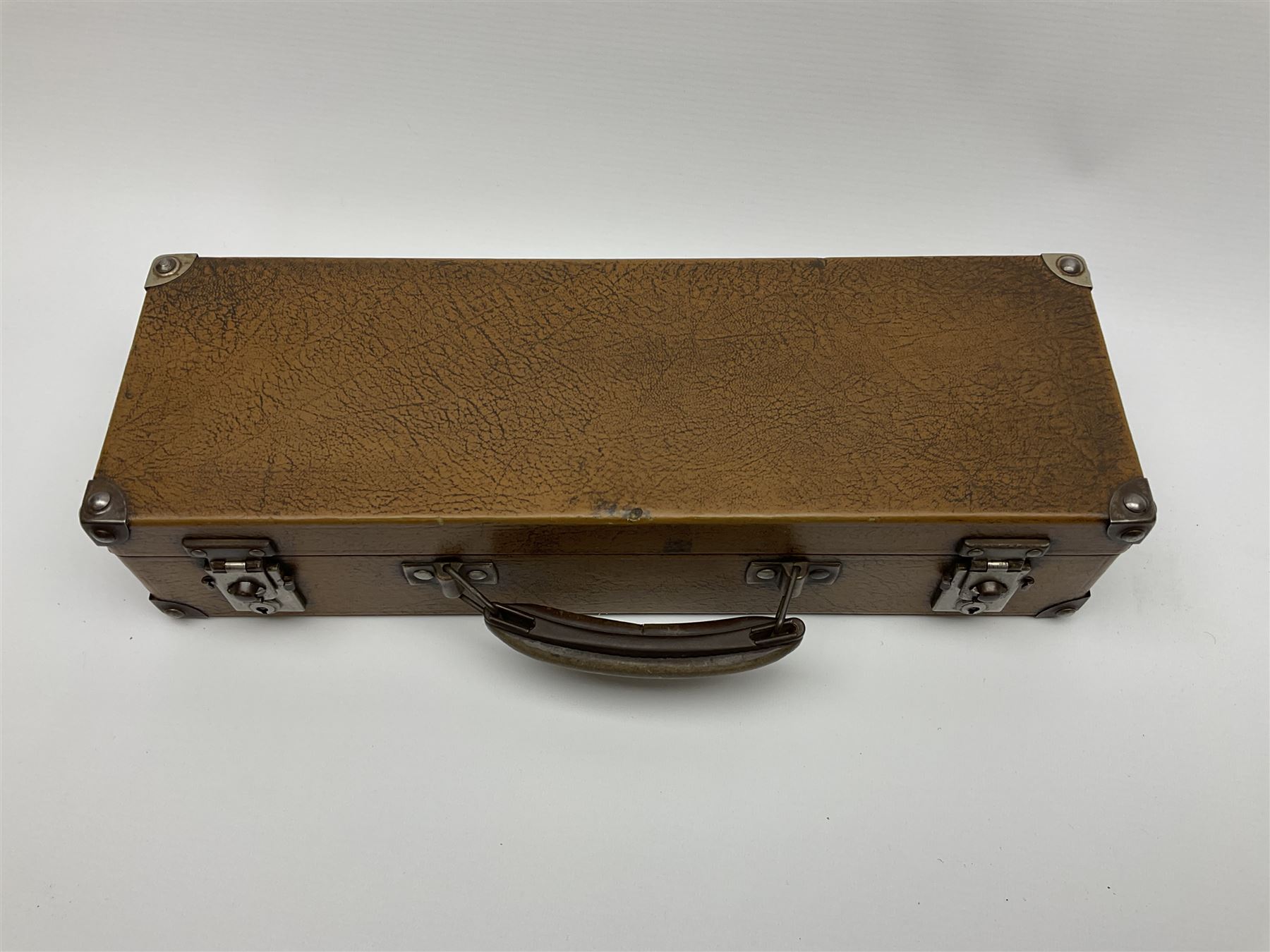 Buffet Crampon Paris African blackwood four-piece clarinet with nickel fittings, impressed 'BCPB 1937', multiple stamps for 'Macdonough & Son Sole Agent London' L67cm; in rexine covered case with two unused reeds. Biographical information: The Macdonagh family have links with the Royal Philharmonic Orchestra and are also reputedly linked with Thomas Macdonagh who was involved in the 1916 Irish uprising.