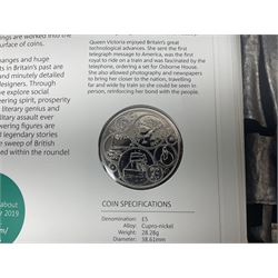 The Royal Mint United Kingdom 2019 brilliant uncirculated annual coin set, in card folder