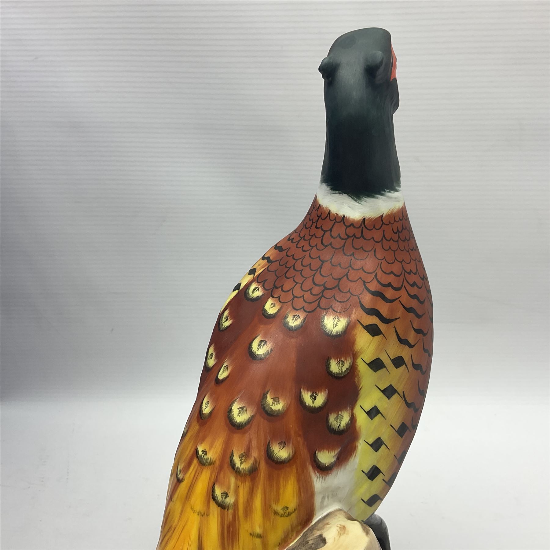 Royal Crown Derby Pheasant, signed by artist Lyndsey Selley, in original box, H38cm 