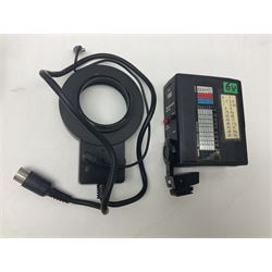 Yukon rubber armoured compact variable power spotting scope (boxed), together with Bresser 10x50 binoculars, Bushnell Excursion 10x42 binoculars, camera equipment etc  